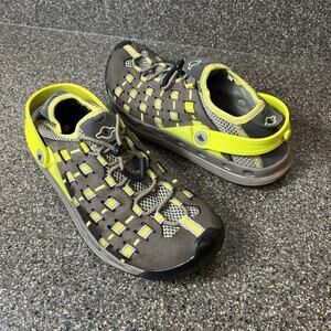 Salewa Womens Size 7 MS Capsico Climbing Trail Shoes Brown/Yellow Drawstring Low